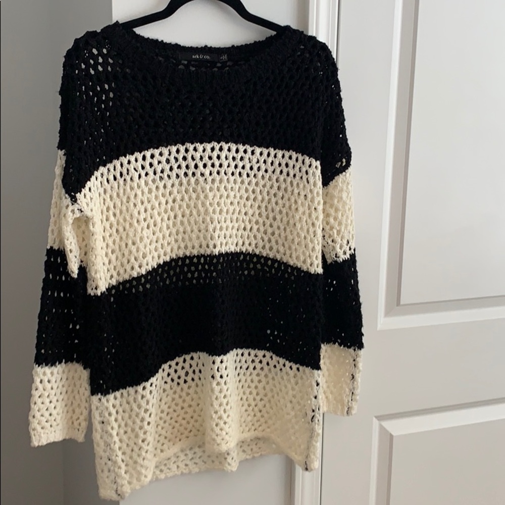 Open weave tunic sweater by Ark & Co